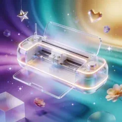 क्राफ्ट व्यवसाय के लिए जादुई ग्लासमॉर्फिज्म प्रभाव और जीवंत ग्रेडिएंट पृष्ठभूमि वाली क्रिकट क्रिएट CRV20001 कटिंग मशीन गाइड